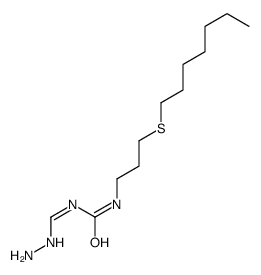 1-(3-heptylsulfanylpropyl)-3-(hydrazinylmethylidene)urea结构式