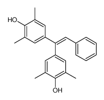 4-[1-(4-hydroxy-3,5-dimethylphenyl)-2-phenylethenyl]-2,6-dimethylphenol结构式