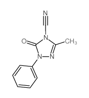 3-methyl-5-oxo-1-phenyl-1,2,4-triazole-4-carbonitrile结构式