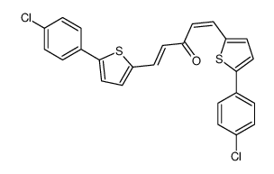 1,5-bis[5-(4-chlorophenyl)thiophen-2-yl]penta-1,4-dien-3-one结构式