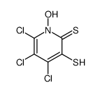 4,5,6-trichloro-1-hydroxy-3-sulfanylpyridine-2-thione结构式