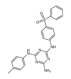 N-(4-benzenesulfonyl-phenyl)-N'-p-tolyl-[1,3,5]triazine-2,4,6-triamine Structure