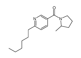 (6-hexylpyridin-3-yl)-(2-methylpyrrolidin-1-yl)methanone结构式