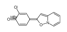 2-chloro-4-([1,2]oxazolo[2,3-a]pyridin-8-ium-2-yl)phenol,bromide Structure