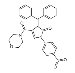 4-[4-benzhydrylidene-1-(4-nitro-phenyl)-5-oxo-4,5-dihydro-1H-pyrazole-3-carbonyl]-morpholine Structure