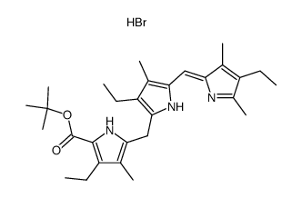 tert-Butyl 1,3,6-Triethyl-2,4,5,6'-tetramethyltripyrrene-b-1'-carboxylate Hydrobromide Structure