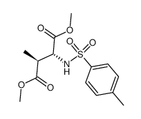 (2R,3S)-N-(p-toluenesulfonyl)-3-methylaspartic acid dimethyl ester结构式