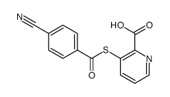 3-(4-cyanobenzoyl)sulfanylpyridine-2-carboxylic acid Structure