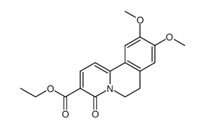 9,10-dimethoxy-4-oxo-6,7-dihydro-4H-pyrido[2,1-a]isoquinoline-3-carboxylic acid ethyl ester结构式