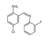 4-chloro-2-[(2-fluorophenyl)iminomethyl]aniline Structure