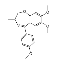 7,8-dimethoxy-5-(4-methoxy-phenyl)-3-methyl-2,3-dihydro-benzo[f][1,4]oxazepine Structure