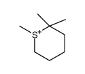 1,2,2-trimethylthian-1-ium Structure