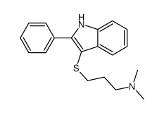 N,N-dimethyl-3-[(2-phenyl-1H-indol-3-yl)sulfanyl]propan-1-amine结构式