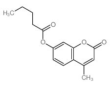 (4-methyl-2-oxo-chromen-7-yl) pentanoate结构式