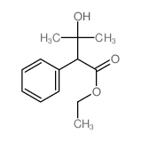 ethyl 3-hydroxy-3-methyl-2-phenyl-butanoate结构式