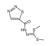 N'-([1,2,3]thiadiazole-5-carbonyl)-dithiocarbonohydrazonic acid dimethyl ester结构式