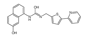 1-(7-hydroxynaphthalen-1-yl)-3-[(5-pyridin-2-ylthiophen-2-yl)methyl]urea结构式