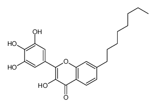 3-hydroxy-7-octyl-2-(3,4,5-trihydroxyphenyl)chromen-4-one Structure