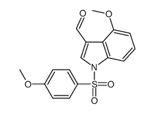 4-methoxy-1-(4-methoxyphenyl)sulfonylindole-3-carbaldehyde Structure