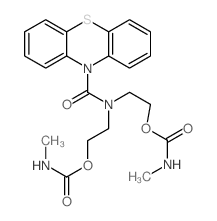 2-[2-(methylcarbamoyloxy)ethyl-(phenothiazine-10-carbonyl)amino]ethyl N-methylcarbamate结构式