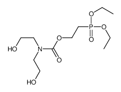 2-diethoxyphosphorylethyl N,N-bis(2-hydroxyethyl)carbamate结构式
