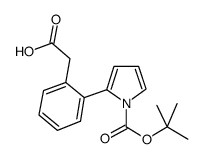 2-(2-(1-(叔丁氧羰基)-1H-吡咯-2-基)苯基)乙酸结构式