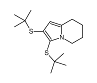 2,3-bis(tert-butylsulfanyl)-5,6,7,8-tetrahydroindolizine结构式