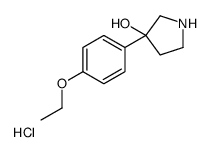 3-(4-ethoxyphenyl)pyrrolidin-3-ol,hydrochloride结构式