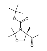 (S)-N-(tert-butoxycarbonyl)-4-acetyl-2,2,4-trimethyloxazolidine Structure