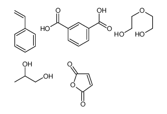 benzene-1,3-dicarboxylic acid,furan-2,5-dione,2-(2-hydroxyethoxy)ethanol,propane-1,2-diol,styrene结构式