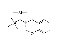 bis(trimethylsilyl)methyl-[(2-methoxy-3-methylphenyl)methyl]phosphane结构式