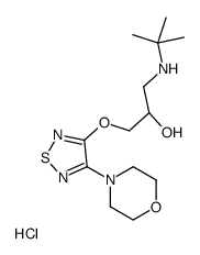 (2S)-1-(tert-butylamino)-3-[(4-morpholin-4-yl-1,2,5-thiadiazol-3-yl)oxy]propan-2-ol,hydrochloride Structure