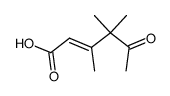 (E)-3,4,4-Trimethyl-5-oxo-2-hexenoic acid structure