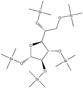 1-O,2-O,3-O,5-O,6-O-Pentakis(trimethylsilyl)-β-D-galactofuranose结构式