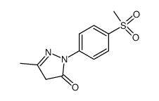 2-[4-(methylsulfonyl)phenyl]-5-methyl-2,4-dihydropyrazol-3-one结构式