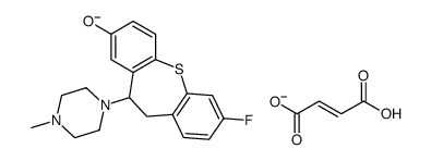 (Z)-but-2-enedioate,9-fluoro-5-(4-methylpiperazin-1-yl)-5,6-dihydrobenzo[b][1]benzothiepin-3-ol结构式