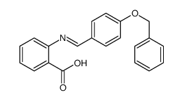 2-[(4-phenylmethoxyphenyl)methylideneamino]benzoic acid Structure