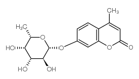 4-甲基香豆素基-Β-L-吡喃岩藻糖苷结构式