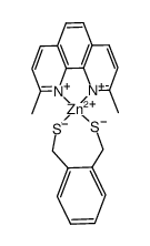 (2,9-dimethylphenanthroline) zinc o-bis(mercaptomethyl)benzoate结构式