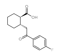 trans-2-[2-(4-fluorophenyl)-2-oxoethyl]cyclohexane-1-carboxylic acid structure