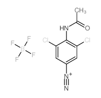 4-acetamido-3,5-dichloro-benzenediazonium; boron(+3) cation; tetrafluoride Structure