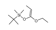 (Z)-Dimethyl(1,1-dimethylethyl)[(1-ethoxy-1-propenyl)oxy]silane结构式