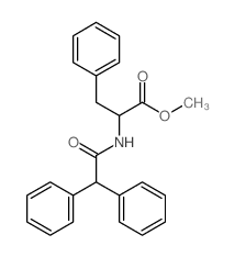 methyl 2-[(2,2-diphenylacetyl)amino]-3-phenyl-propanoate结构式