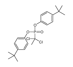 1-tert-butyl-4-[(4-tert-butylphenoxy)-(1,1-dichloroethyl)phosphoryl]oxybenzene Structure