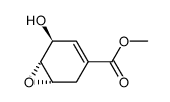 methyl (1β,6β)-2β-hydroxy-7-oxabicyclo[4.1.0]hept-3-ene-4-carboxylate结构式
