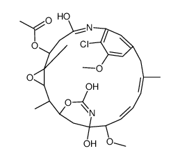 Maytansine, O3-acetyl-O3-de2-(acetylmethylamino)-1-oxopropyl-22-demethyl- Structure