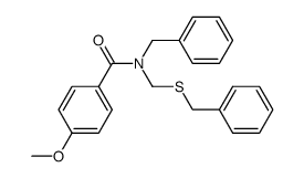 N-benzyl-N-((benzylthio)methyl)-4-methoxybenzamide Structure