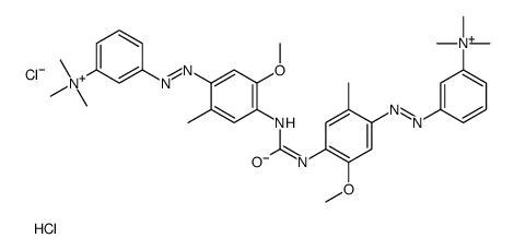 3,3'-[carbonylbis[imino(5-methoxy-2-methyl-p-phenylene)azo]]bis[N,N,N-trimethylanilinium] dichloride结构式