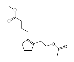 methyl 4-(2-(2-acetoxyethyl)cyclopent-1-en-1-yl)butanoate Structure