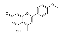 5-Hydroxy-2-(4-methoxyphenyl)-4-methyl-7H-1-benzopyran-7-one structure